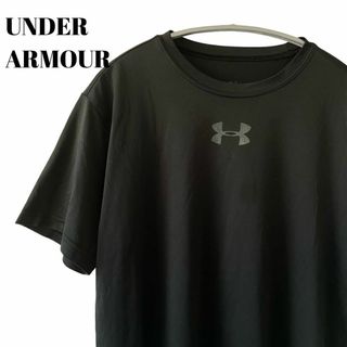 アンダーアーマー(UNDER ARMOUR)の古着　アンダーアーマーTシャツ、黒　ユニセックス(Tシャツ/カットソー(半袖/袖なし))