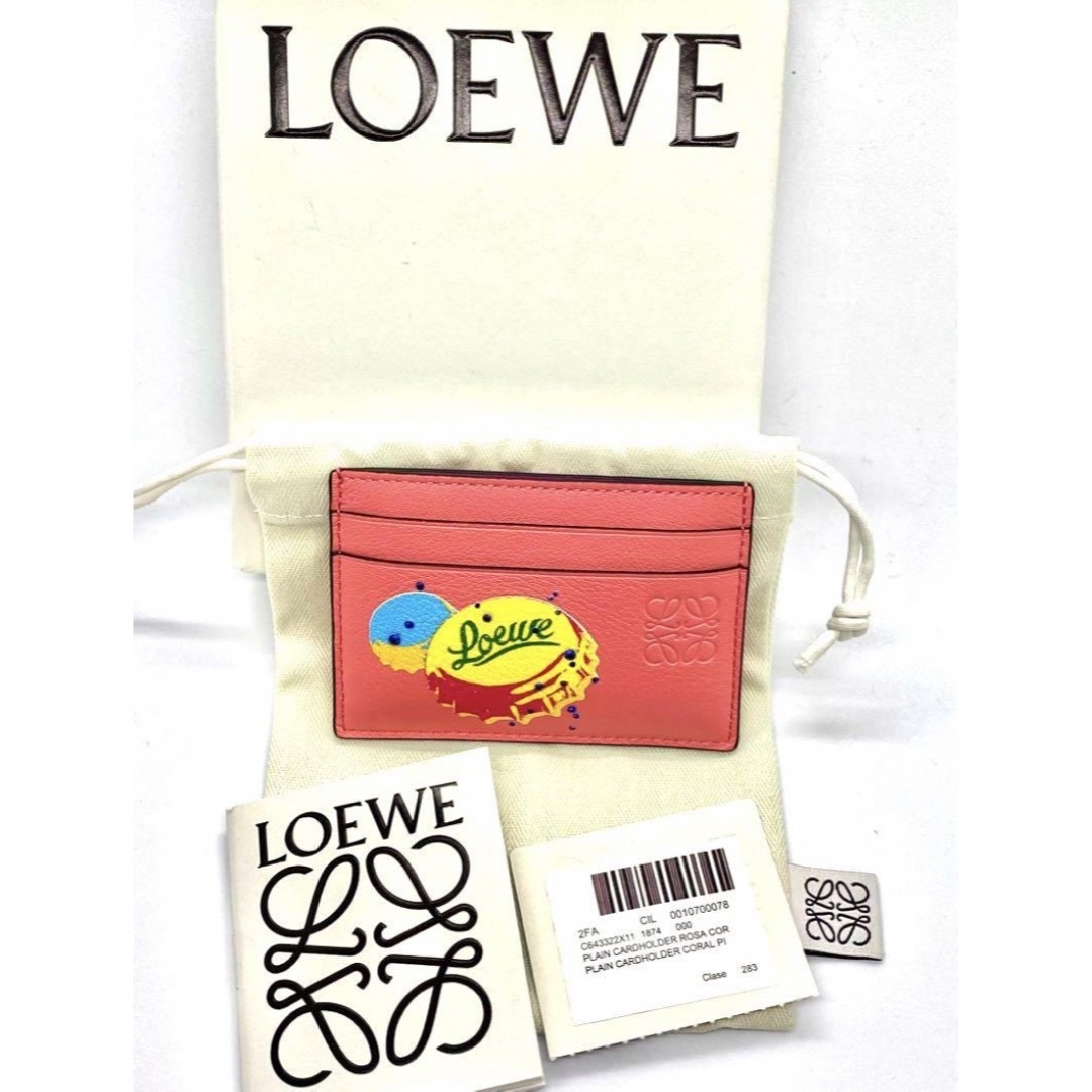 LOEWE(ロエベ)の【新品】ロエベ LOEWE カードホルダー 名刺入れ カードケース  ピンク レディースのファッション小物(パスケース/IDカードホルダー)の商品写真