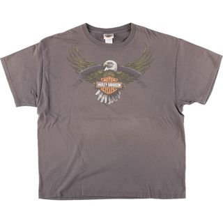 ハーレーダビッドソン(Harley Davidson)の古着 ハーレーダビッドソン Harley-Davidson 両面プリント モーターサイクル バイクTシャツ メンズXL  /eaa428110(Tシャツ/カットソー(半袖/袖なし))