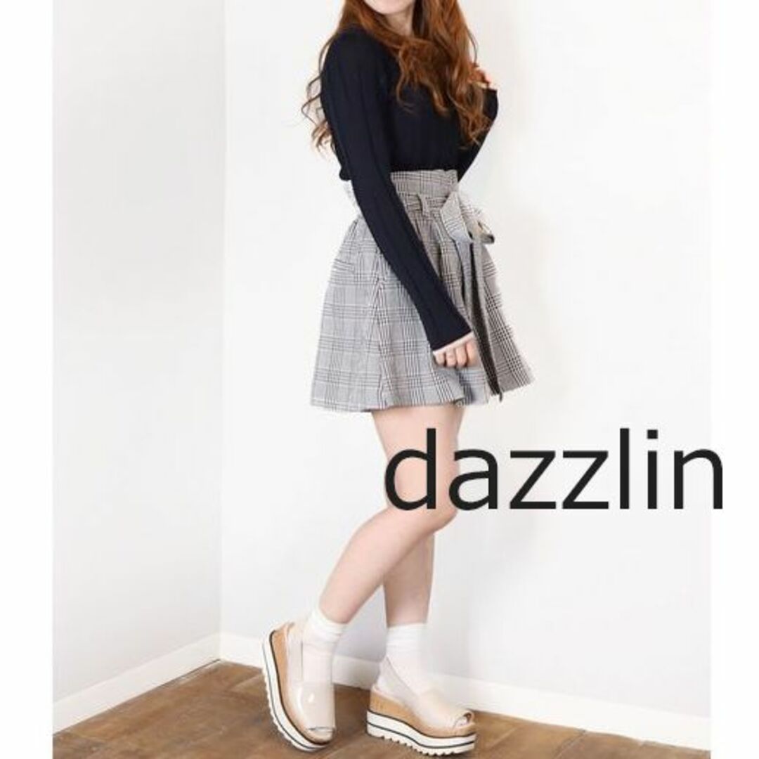 dazzlin(ダズリン)のdazzlin ダズリン リボン ショートパンツ チェック ハイウエスト レディースのパンツ(ショートパンツ)の商品写真