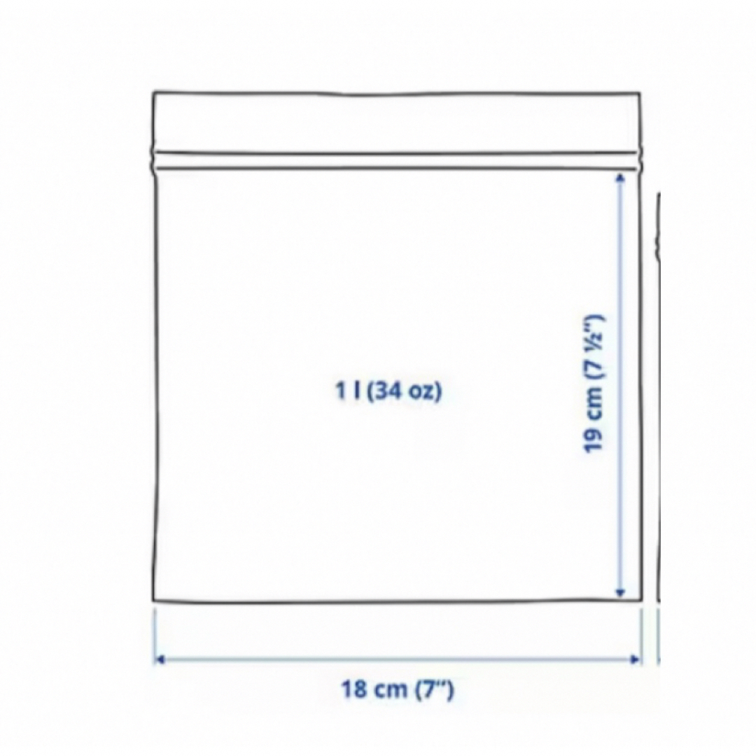 IKEA(イケア)のIKEA 原宿　イースタードフリーザーバッグ ジップロック　1L   25枚　⑤ インテリア/住まい/日用品のキッチン/食器(収納/キッチン雑貨)の商品写真