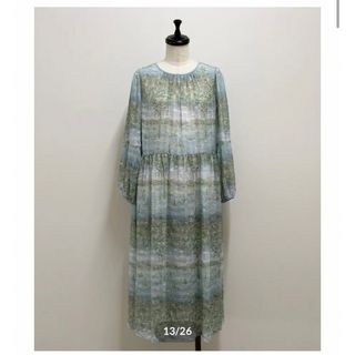 フランシュリッペ(franche lippee)のユキエモン/yukiemon★タグ付き新品！スワンと富士山ワンピース（朝）(ロングワンピース/マキシワンピース)