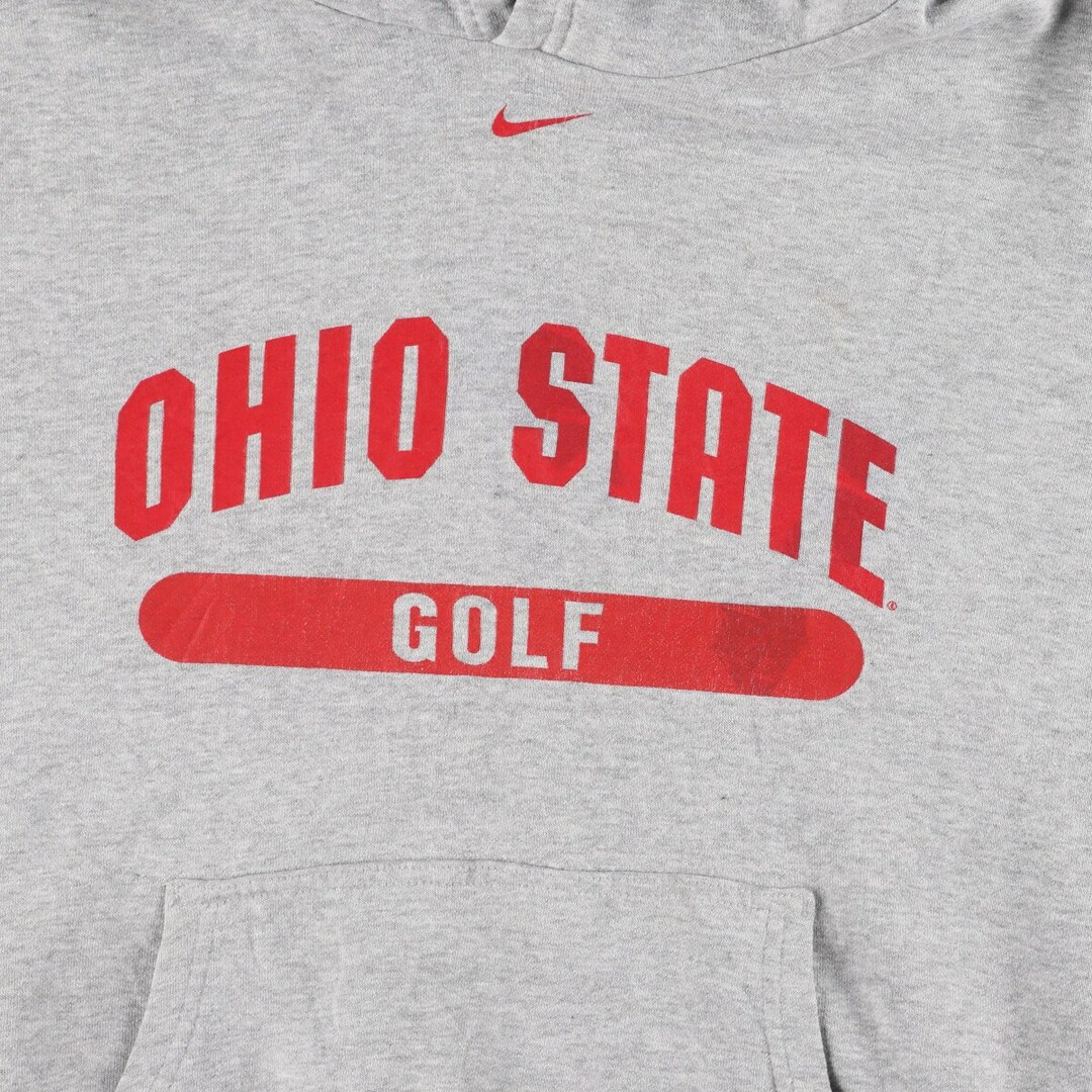 NIKE(ナイキ)の古着 90年代 ナイキ NIKE TEAM OHIO STATE オハイオ州立大学 首ロゴ カレッジ スウェットプルオーバーパーカー メンズXL ヴィンテージ /evb004845 メンズのトップス(スウェット)の商品写真