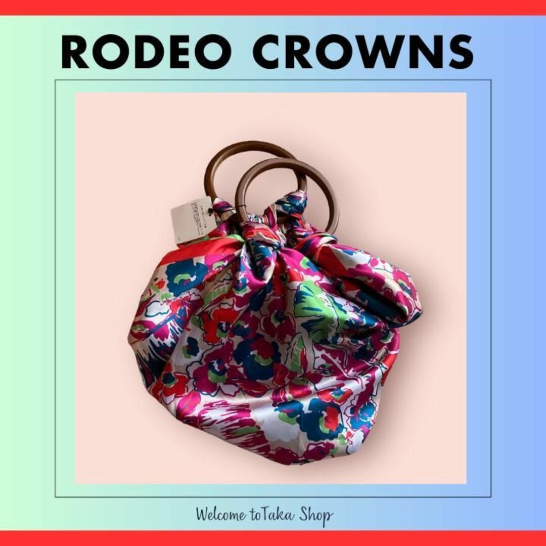 RODEO CROWNS WIDE BOWL(ロデオクラウンズワイドボウル)の未使用タグ付》RODEOCLOWNS　ロデオクラウンズ　花柄スカーフリングバッグ レディースのバッグ(ハンドバッグ)の商品写真