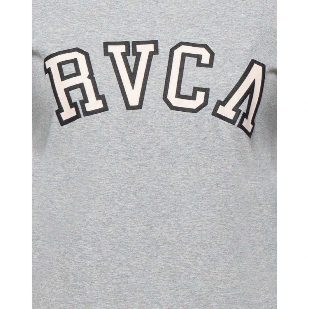 RVCA(ルーカ)の新品ブランドロゴ入りRVCA半袖TシャツグレーMサイズリンガーネックTeeルーカ レディースのトップス(Tシャツ(長袖/七分))の商品写真