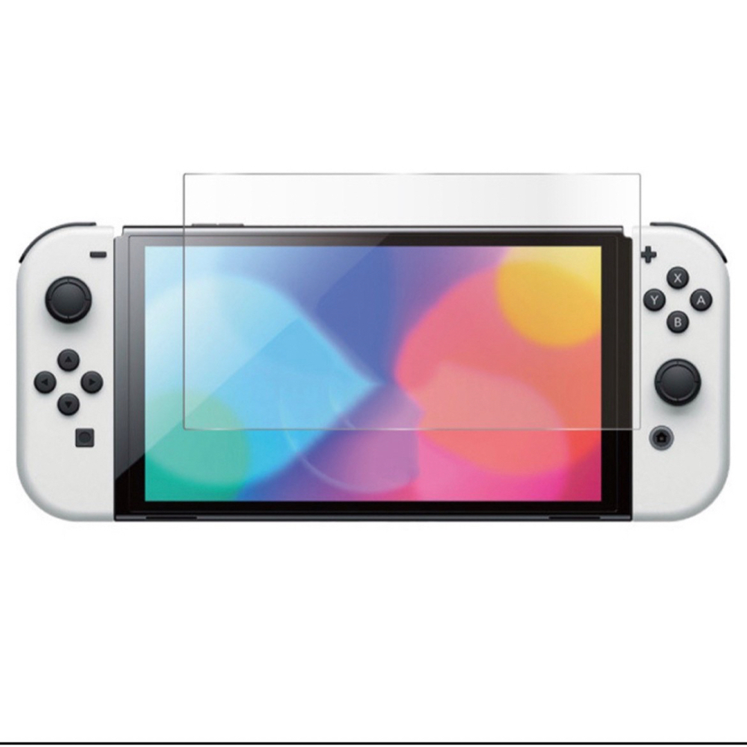 Nintendo Switch(ニンテンドースイッチ)の任天堂スイッチ 有機EL対応 保護フィルム ガラスフィルム Switch 新品 エンタメ/ホビーのゲームソフト/ゲーム機本体(その他)の商品写真