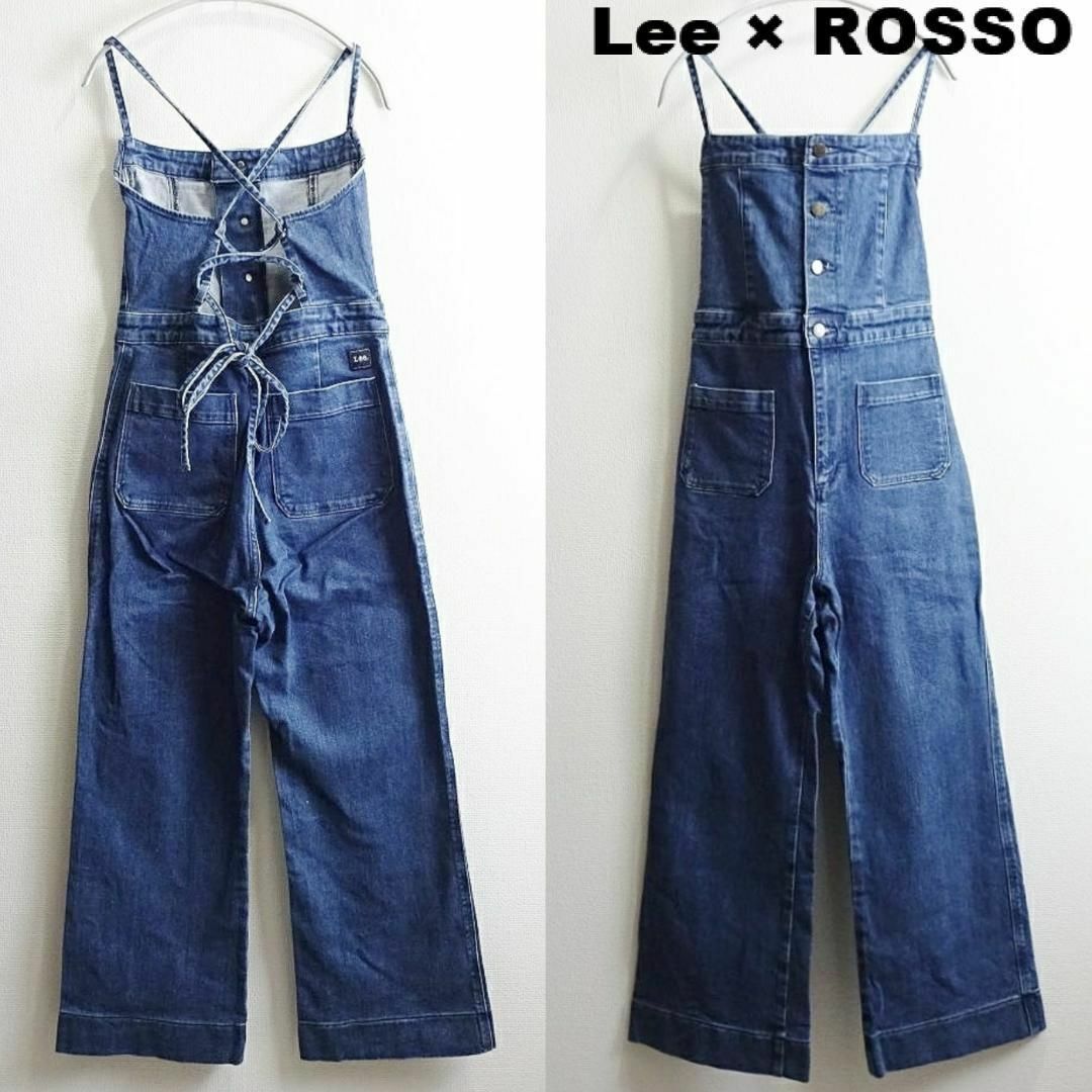 Lee(リー)のLee×ROSSO　フレアデニムサロペット　【S】　ストレッチ　オーバーオール レディースのパンツ(サロペット/オーバーオール)の商品写真