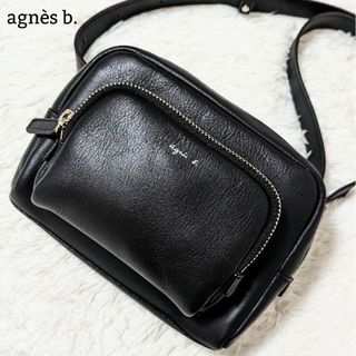 agnes b. - 未使用級 アニエスベー ウエストバッグ ウエストポーチ ボディーバッグ 本革 黒