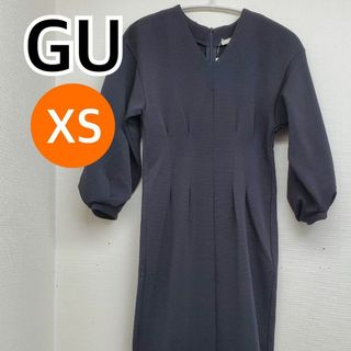 ジーユー(GU)の【新品】GU ワンピース ブラック系 レディース XSサイズ【CT169】(ロングワンピース/マキシワンピース)