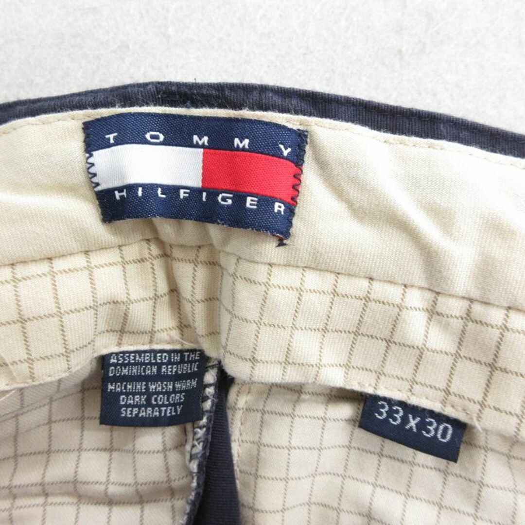 TOMMY HILFIGER(トミーヒルフィガー)のW31★古着 トミーヒルフィガー TOMMY HILFIGER ブランド チノ パンツ チノパン メンズ 90年代 90s 紺 ネイビー 23aug23 中古 ボトムス ロング メンズのパンツ(ワークパンツ/カーゴパンツ)の商品写真