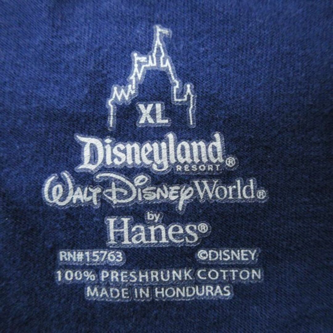 Disney(ディズニー)のXL★古着 ヘインズ Hanes 半袖 Tシャツ メンズ ディズニー DISNEY ミッキー MICKEY MOUSE デイジーダック 大きいサイズ コットン クルーネック 紺 ネイビー 23aug23 中古 メンズのトップス(Tシャツ/カットソー(半袖/袖なし))の商品写真