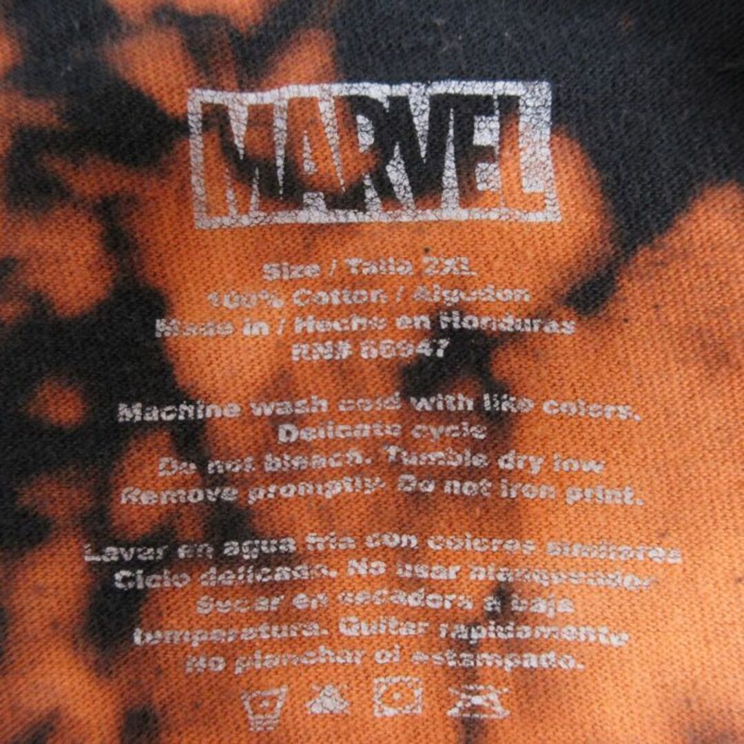 MARVEL(マーベル)のXL★古着 半袖 Tシャツ メンズ マーベル アイアンマン 大きいサイズ コットン クルーネック 黒他 ブラック ブリーチ加工 23aug22 中古 メンズのトップス(Tシャツ/カットソー(半袖/袖なし))の商品写真