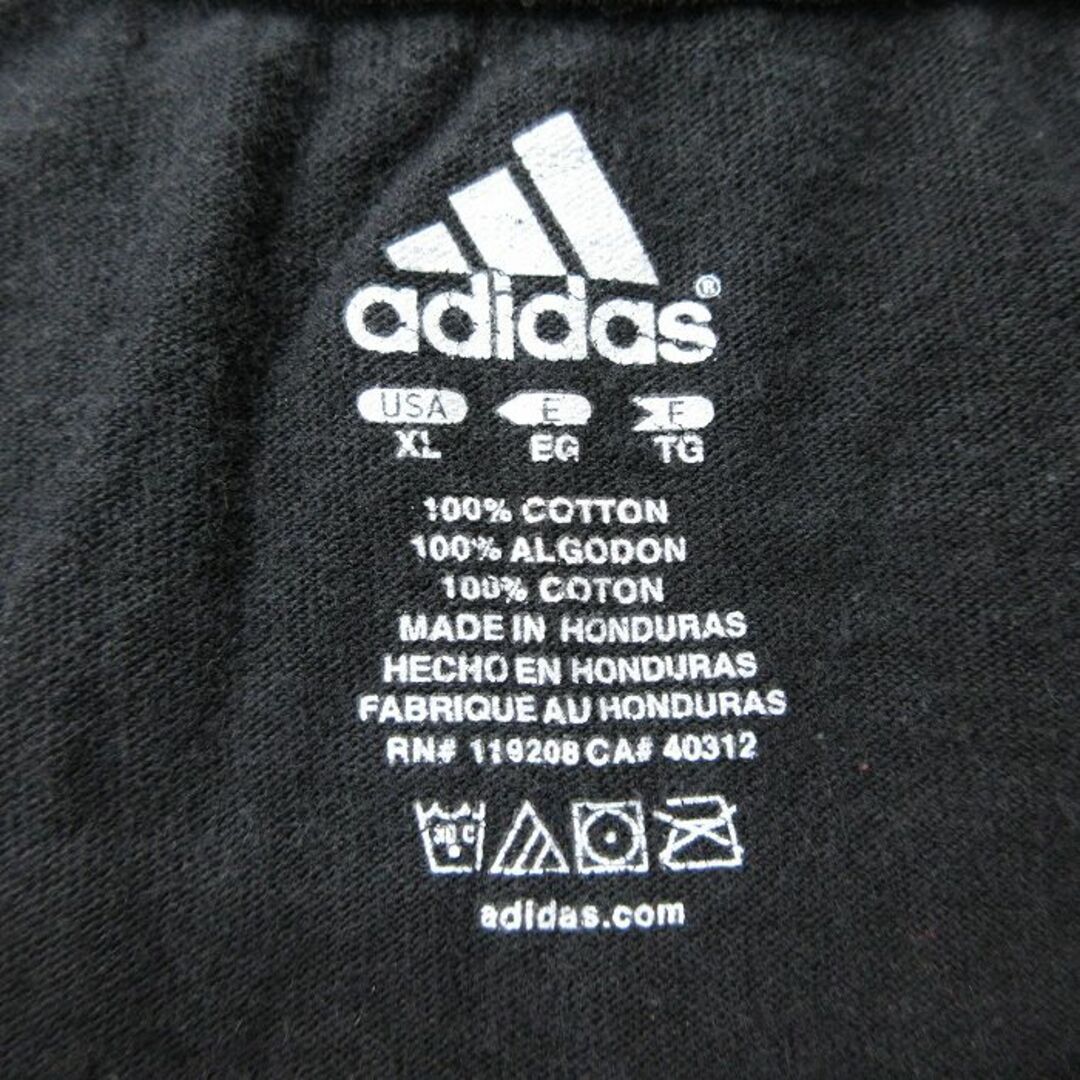 adidas(アディダス)のXL★古着 アディダス adidas 半袖 ブランド Tシャツ メンズ メキシコ サッカー アンドレスグアルダード 18 大きいサイズ コットン クルーネック 黒 ブラック 3本ライン 23aug21 中古 メンズのトップス(Tシャツ/カットソー(半袖/袖なし))の商品写真