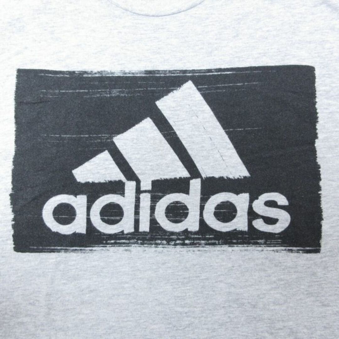 adidas(アディダス)のXL★古着 アディダス adidas 半袖 ブランド Tシャツ メンズ ビックロゴ 大きいサイズ コットン クルーネック グレー 霜降り 23aug22 中古 メンズのトップス(Tシャツ/カットソー(半袖/袖なし))の商品写真