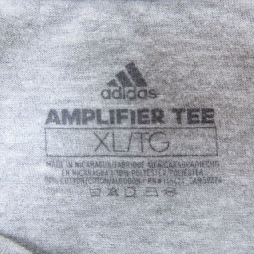 adidas(アディダス)のXL★古着 アディダス adidas 半袖 ブランド Tシャツ メンズ ビックロゴ 大きいサイズ コットン クルーネック グレー 霜降り 23aug22 中古 メンズのトップス(Tシャツ/カットソー(半袖/袖なし))の商品写真