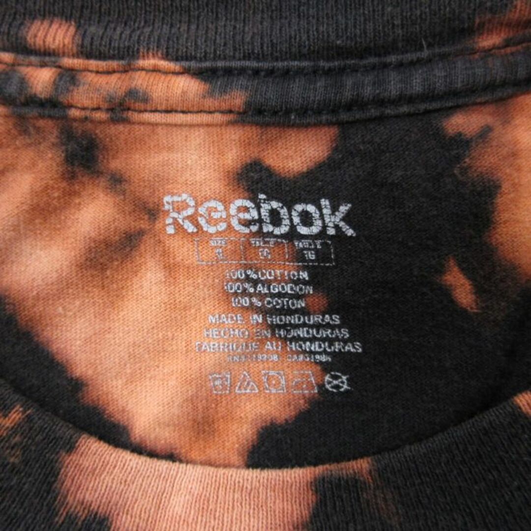 Reebok(リーボック)のXL★古着 リーボック REEBOK 半袖 ブランド Tシャツ メンズ NFL ニューオーリンズセインツ コットン クルーネック 黒他 ブラック ブリーチ加工 アメフト スーパーボウル 23aug24 中古 メンズのトップス(Tシャツ/カットソー(半袖/袖なし))の商品写真