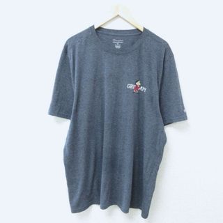 チャンピオン(Champion)のXL★古着 チャンピオン Champion 半袖 ブランド Tシャツ メンズ ディズニー DISNEY しらゆきひめ 7人の小人 七人のこびと グランピー 大きいサイズ クルーネック 濃グレー 霜降り 23aug23 中古(Tシャツ/カットソー(半袖/袖なし))