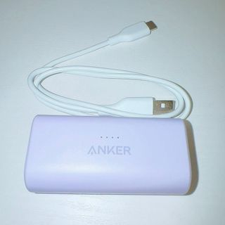 Anker nano power bank パープル モバイルバッテリー