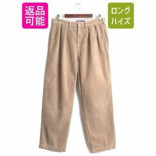 ラルフローレン(Ralph Lauren)の90s ポロ ラルフローレン 太畝 コーデュロイ パンツ メンズ 34 30 90年代 オールド ストレート スラックス 2タック コーズ ダーク ベージュ(スラックス)