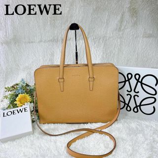 ロエベ(LOEWE)の☆美品☆ロエべ ビジネスバッグ 2WAY ブリーフケース レザー ベージュ(ビジネスバッグ)