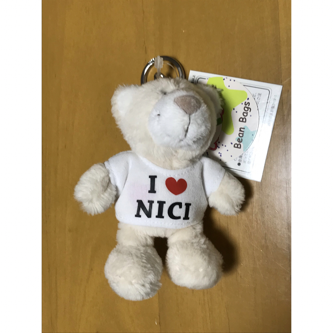 NICI(ニキ)のNICI キーリング/ラブベア I LOVE NICI Ｔシャツ 10㎝ レディースのファッション小物(キーホルダー)の商品写真