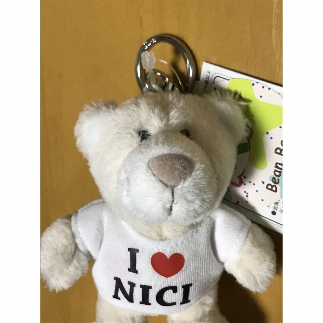 NICI(ニキ)のNICI キーリング/ラブベア I LOVE NICI Ｔシャツ 10㎝ レディースのファッション小物(キーホルダー)の商品写真