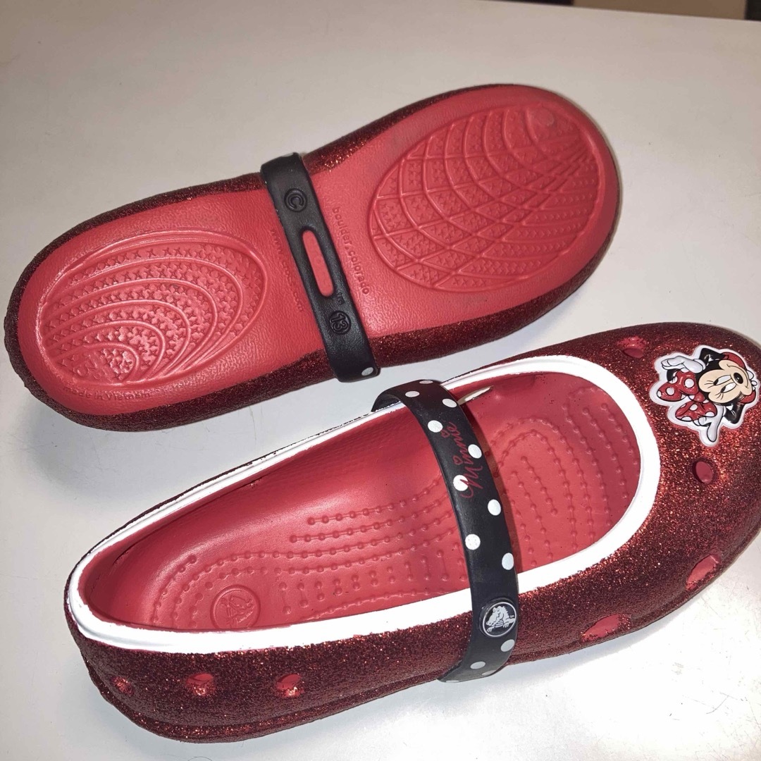 crocs(クロックス)の[クロックス] サンダル クロックス ラブ ディズニー ミニー バンド 19cm キッズ/ベビー/マタニティのキッズ靴/シューズ(15cm~)(サンダル)の商品写真