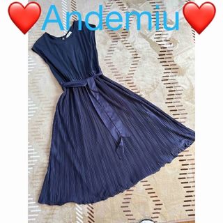 Andemiu - ❤️Andemiu❤️アンデミュウ❤️異素材❤️リボンワンピース❤️