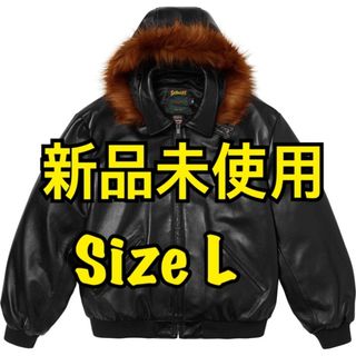 シュプリーム(Supreme)のSupreme Schott Hooded Leather Bomber L(レザージャケット)