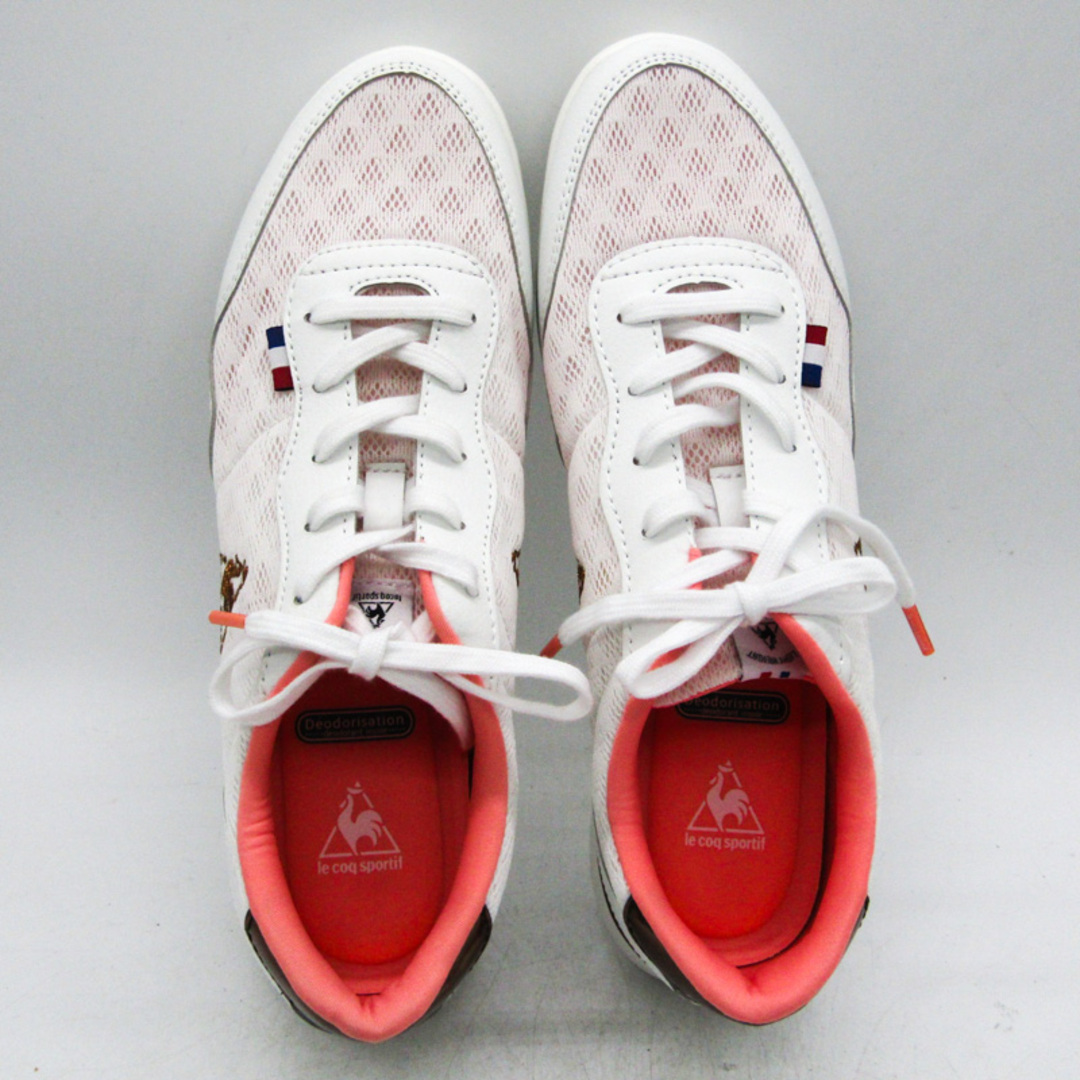 le coq sportif(ルコックスポルティフ)のルコックスポルティフ スニーカー 美品 メッシュ QL3RJC36WB シューズ 靴 レディース 24.5cmサイズ ホワイト le coq sportif レディースの靴/シューズ(スニーカー)の商品写真