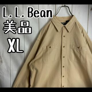 エルエルビーン(L.L.Bean)の【希少カラー】　美品　エルエルビーン　長袖シャツ　両ポケ　ベージュ　XL相当(Tシャツ/カットソー(七分/長袖))