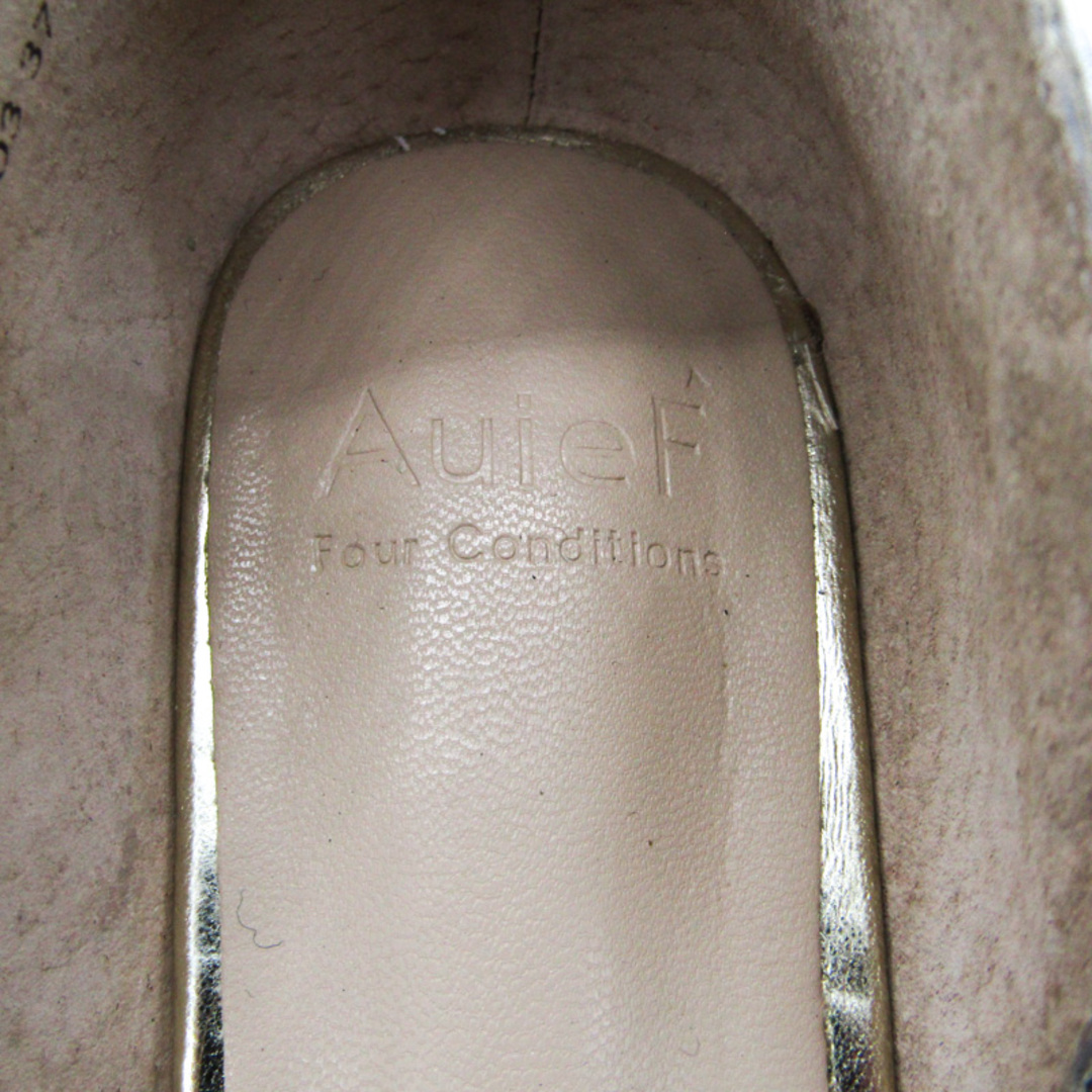 アウィーエフ パンプス パンチング スタッズ フラット シューズ 靴 レディース 37サイズ シルバー AuieF レディースの靴/シューズ(ハイヒール/パンプス)の商品写真