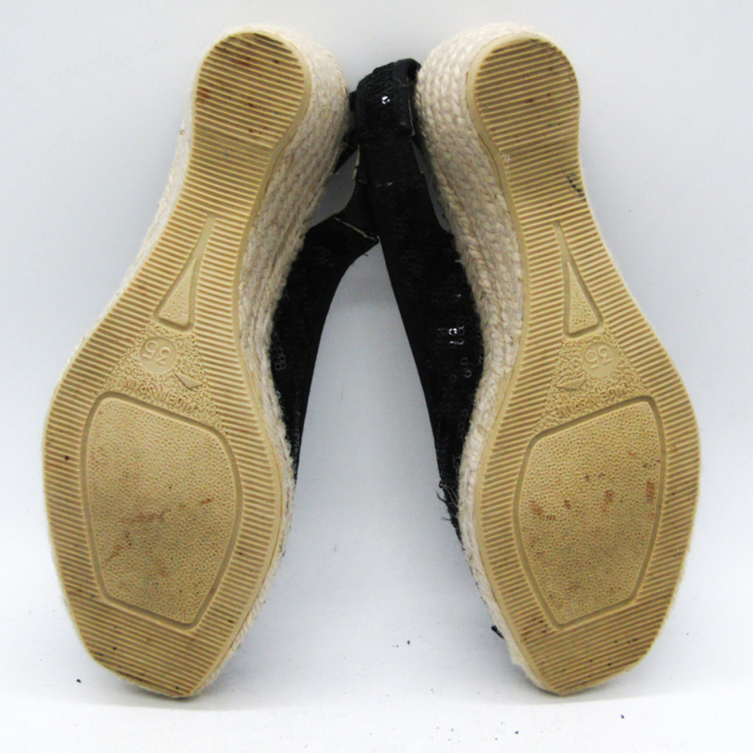 INGNI(イング)のイング サンダル ウエッジソール ブランド 靴 シューズ スペイン製 黒 レディース 35サイズ ブラック INGNI レディースの靴/シューズ(サンダル)の商品写真