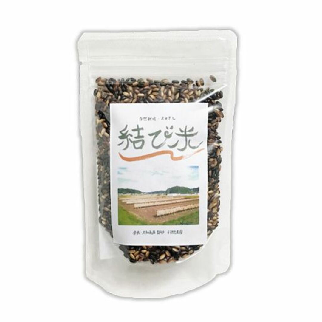 自然栽培 天日干し 結び米（黒米）(150g)無肥料無農薬☆別名、薬米♪ 食品/飲料/酒の食品(米/穀物)の商品写真