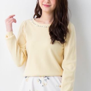 アラマンダ(allamanda)の今期アラマンダビジュートップス美品(カットソー(長袖/七分))