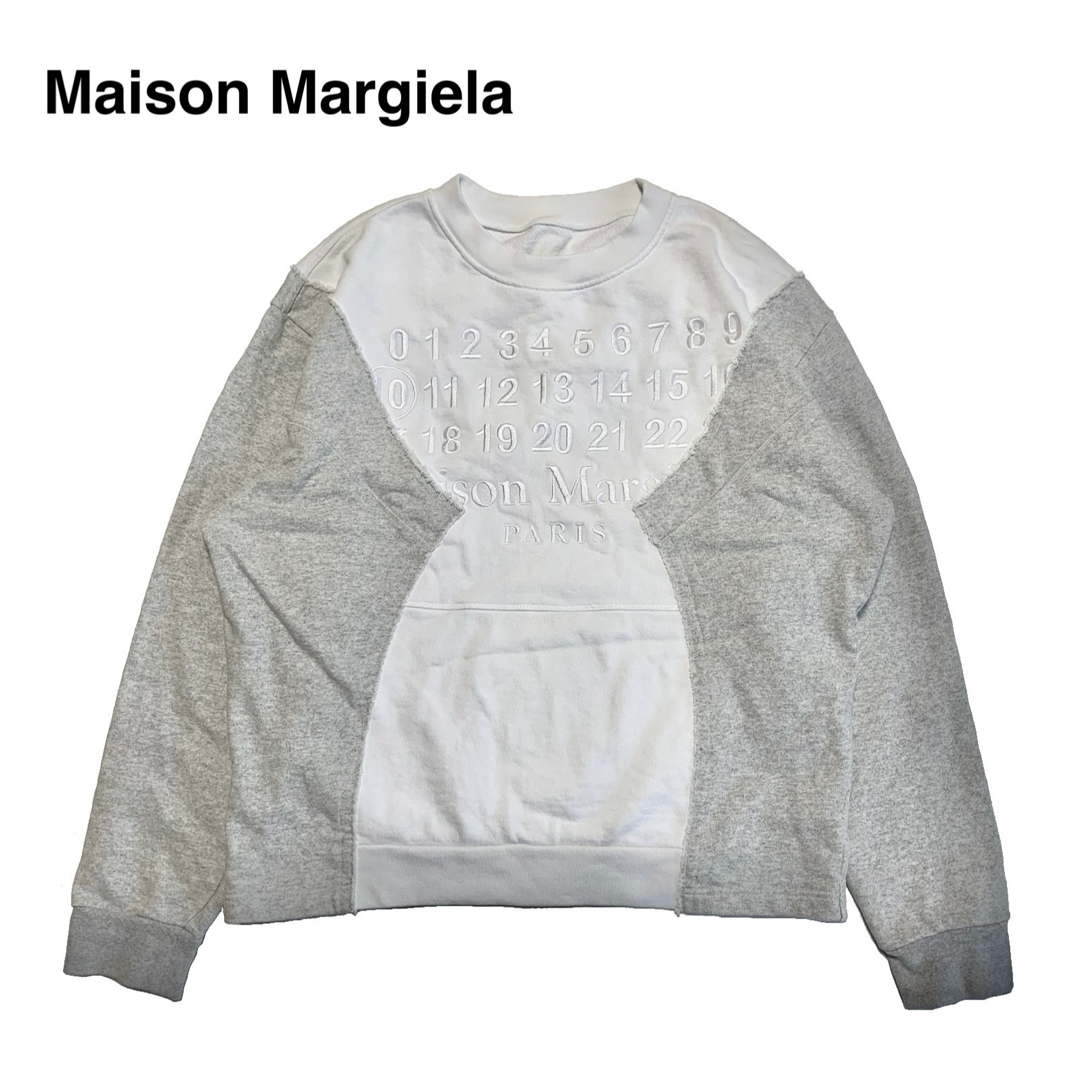 Maison Martin Margiela(マルタンマルジェラ)の☆良品 メゾンマルジェラ ロゴ 再構築 オーバーサイズ スウェット イタリア製 メンズのトップス(スウェット)の商品写真