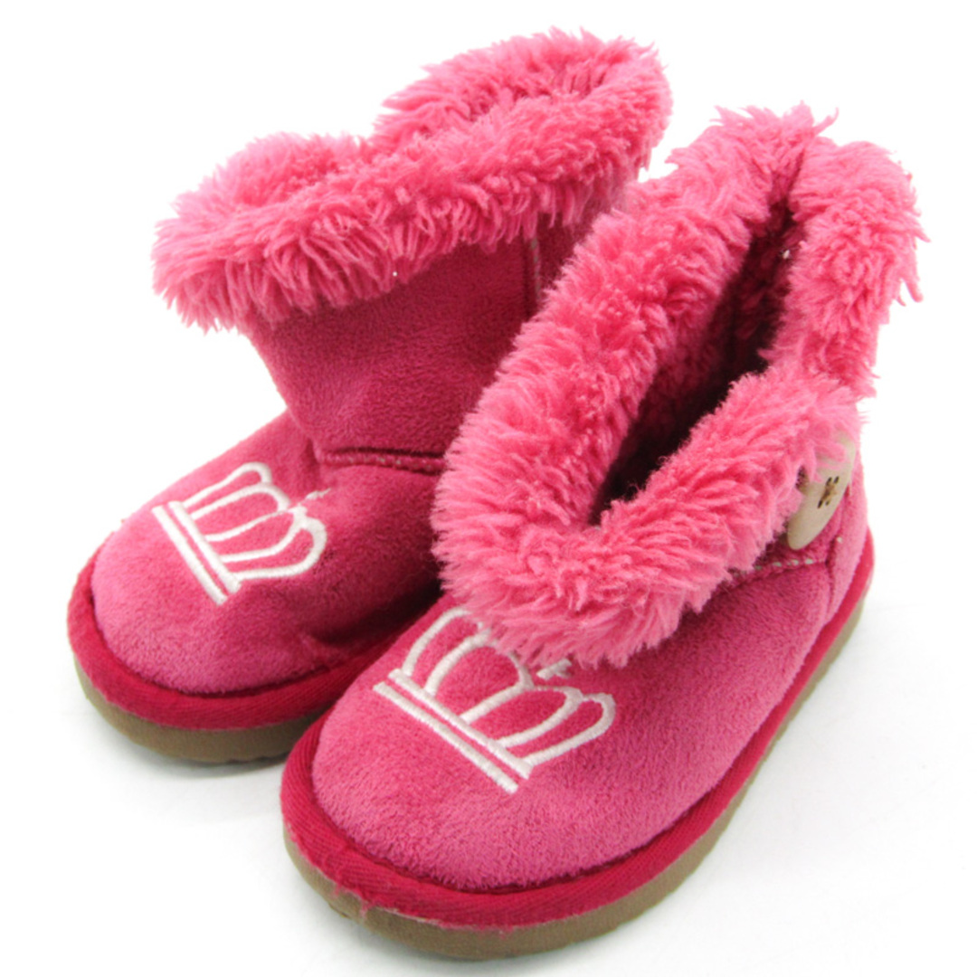 ベビードール ムートンブーツ ショートブーツ ボア 靴 シューズ キッズ 女の子用 14サイズ ピンク BABYDOLL キッズ/ベビー/マタニティのキッズ靴/シューズ(15cm~)(ブーツ)の商品写真