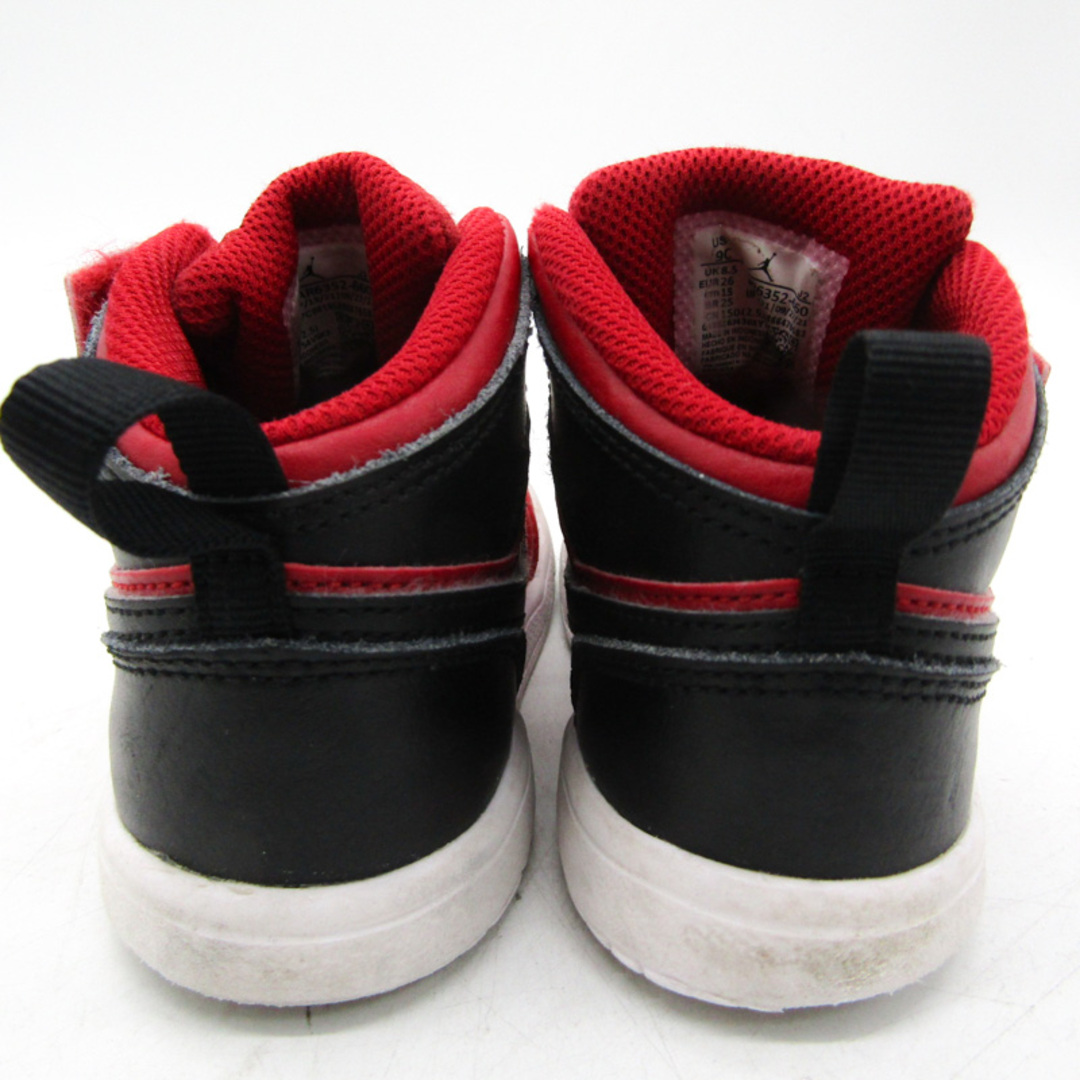 NIKE(ナイキ)のナイキ スニーカー ハイカット ジョーダン1 MID AR6352 靴 シューズ 赤 キッズ 男の子用 15サイズ レッド NIKE キッズ/ベビー/マタニティのキッズ靴/シューズ(15cm~)(スニーカー)の商品写真