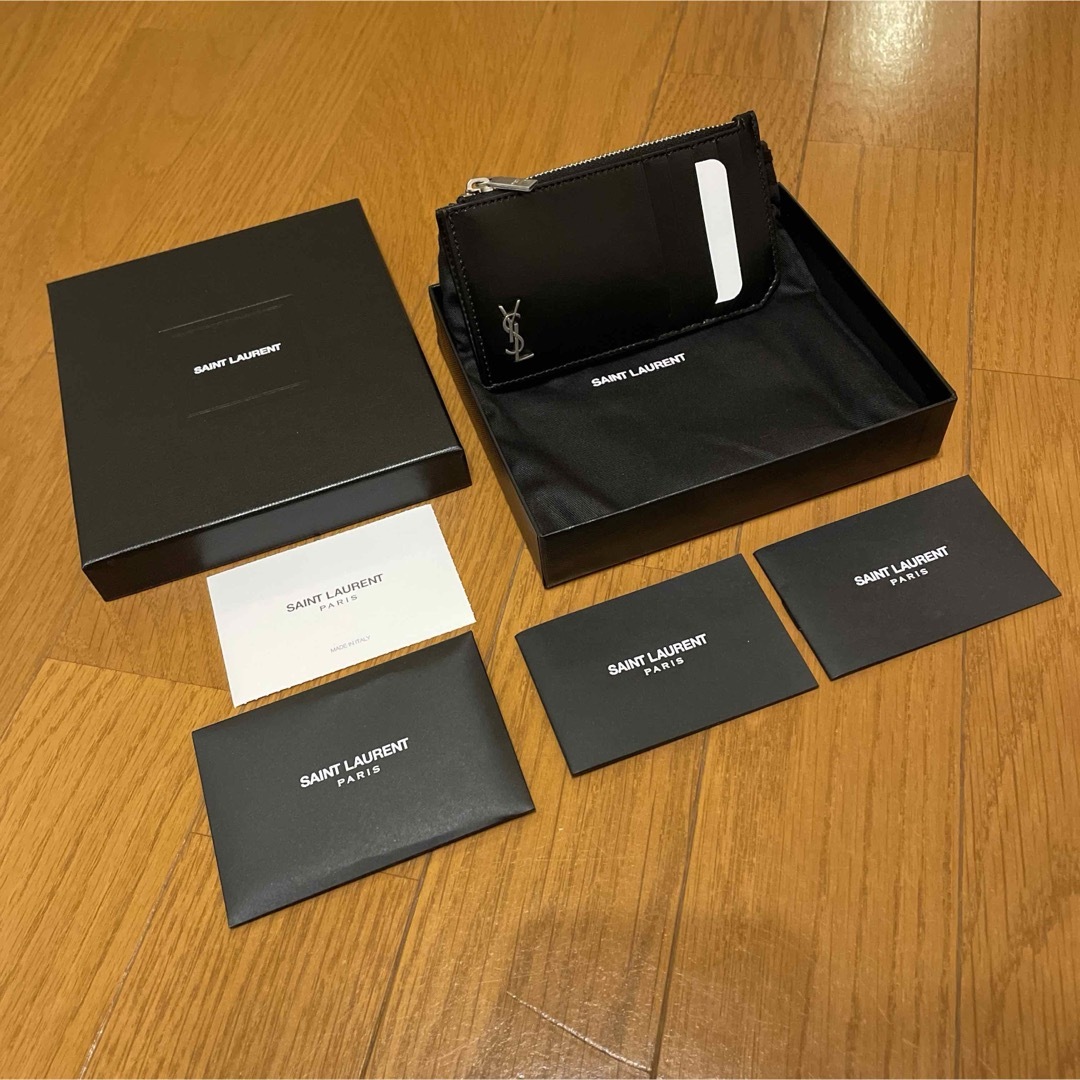 Saint Laurent(サンローラン)のサンローラン SAINT LAURENT カードケース ブラック　629899 メンズのファッション小物(コインケース/小銭入れ)の商品写真