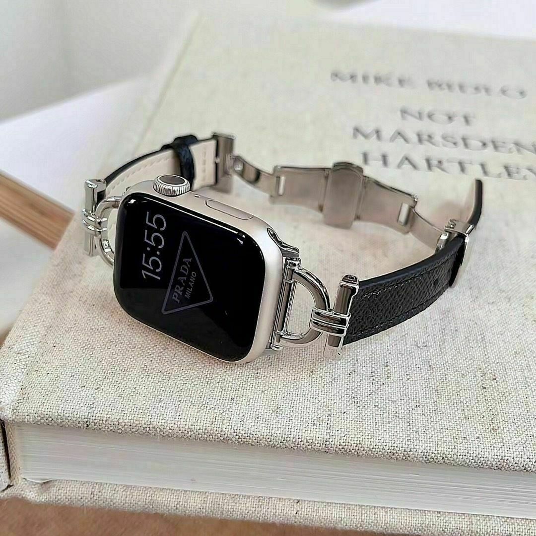 Apple Watch アップルウォッチ 本革ベルト　バンド レディース レディースのファッション小物(腕時計)の商品写真
