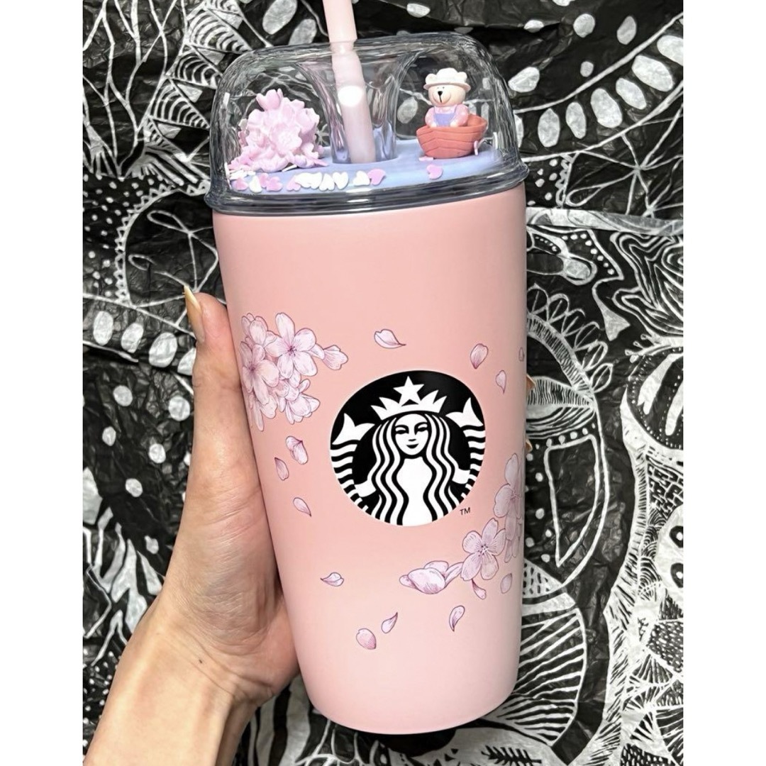 Starbucks Coffee(スターバックスコーヒー)の海外限定　スターバックス　さくら　ベアリスタ　ドーム　ステンレスタンブラー インテリア/住まい/日用品のキッチン/食器(タンブラー)の商品写真