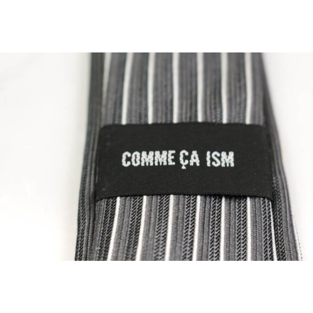 COMME CA ISM(コムサイズム)のコムサイズム ブランド ネクタイ ストライプ柄 バーチカルストライプ シルク メンズ グレー COMME CA ISM メンズのファッション小物(ネクタイ)の商品写真