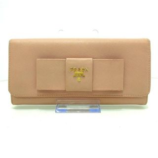 プラダ(PRADA)のプラダ 長財布 - ライトピンク リボン(財布)