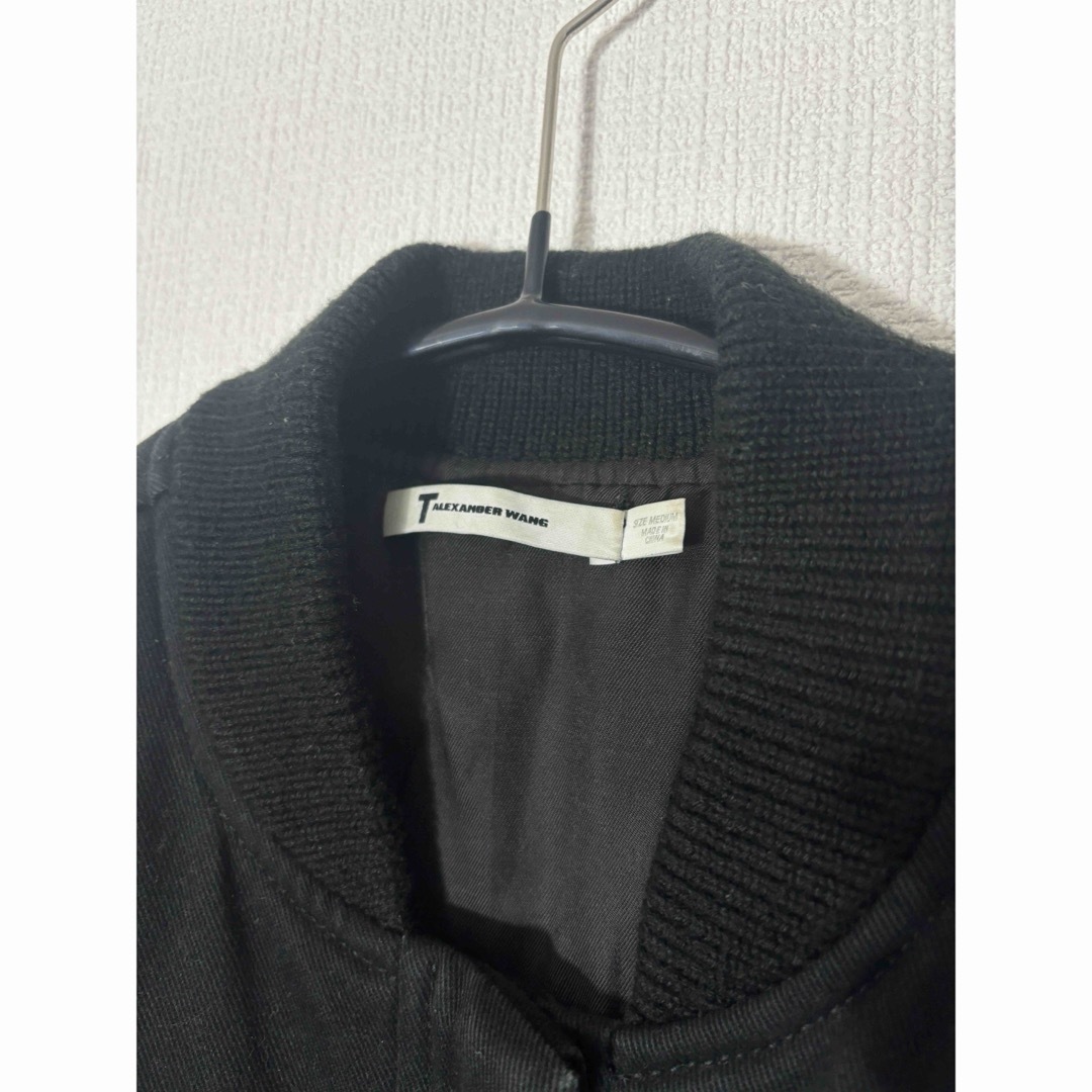 Alexander Wang(アレキサンダーワン)の希少 ALEXANDER WANG 本革 切り返し ショート丈デニムジャケット メンズのジャケット/アウター(Gジャン/デニムジャケット)の商品写真