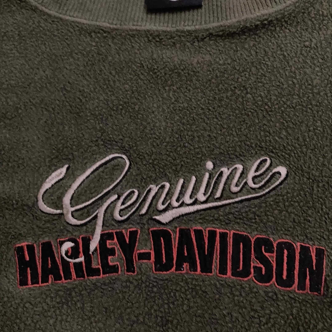 Harley Davidson(ハーレーダビッドソン)のUSA製 ハーレーダビットソン スウェット パイル生地 センター刺繍ロゴ メンズのトップス(スウェット)の商品写真