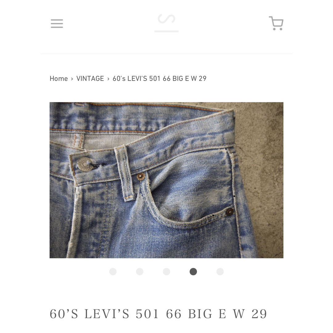 Levi's(リーバイス)の60’S LEVI’S 501 66 BIG E W 29 レディースのパンツ(デニム/ジーンズ)の商品写真