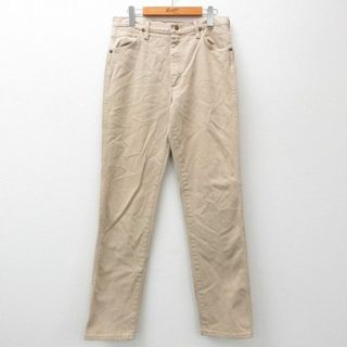 ラングラー(Wrangler)のW32★古着 ラングラー Wrangler パンツ メンズ 90年代 90s コットン USA製 ベージュ カーキ 【spe】 23aug26 中古 ボトムス ロング(ワークパンツ/カーゴパンツ)