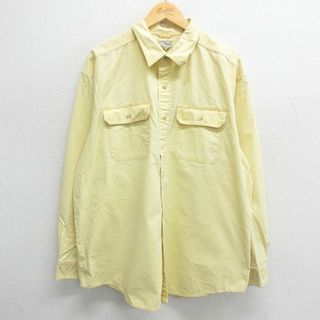 エルエルビーン(L.L.Bean)のXL★古着 エルエルビーン LLBEAN 長袖 ブランド シャツ メンズ 00年代 00s 黄 イエロー 23aug26 中古 トップス(シャツ)