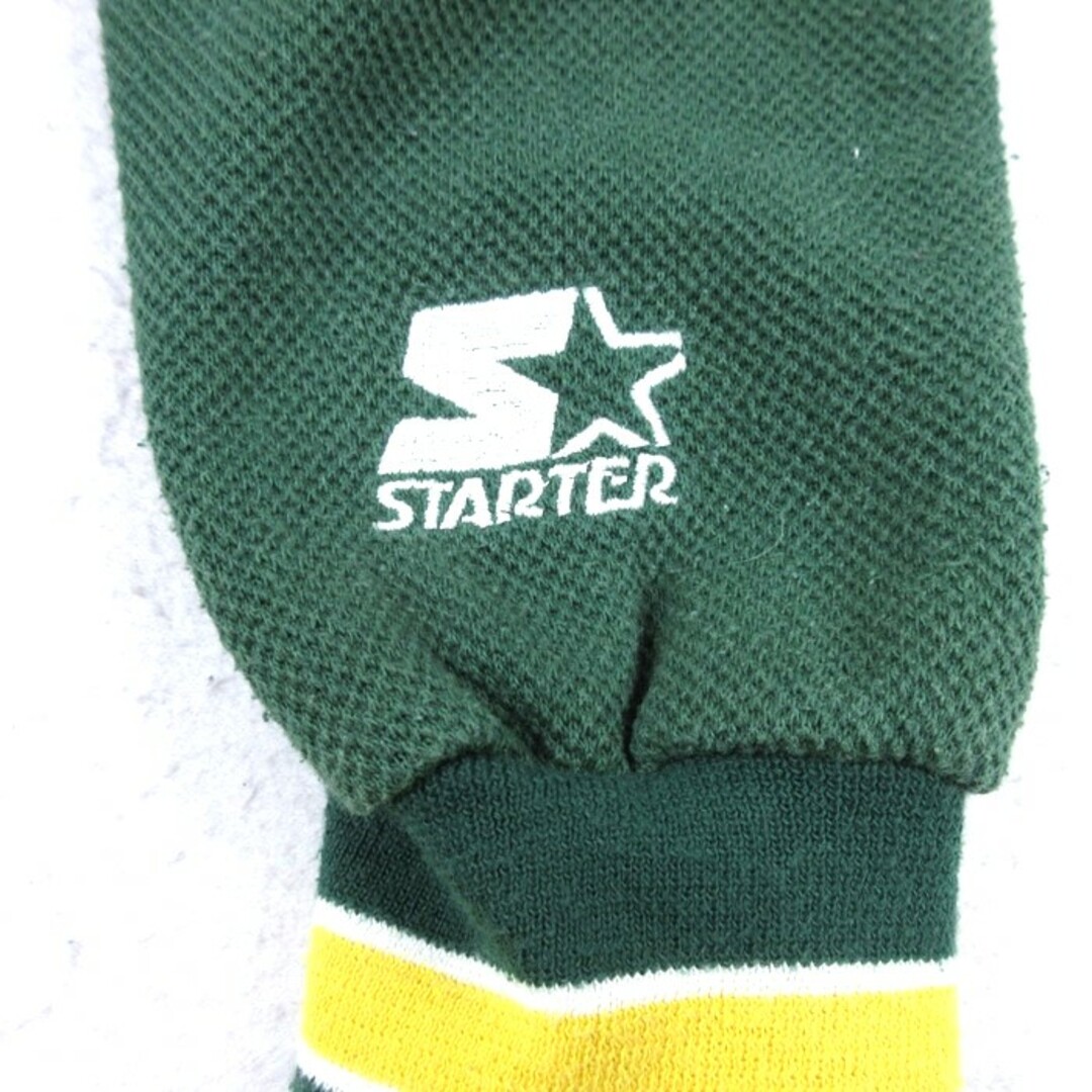 STARTER(スターター)のXL★古着 スターター STARTER 長袖 スウェット メンズ 90年代 90s NFL グリーンベイパッカーズ 鹿の子 大きいサイズ クルーネック 緑 グリーン アメフト スーパーボウル 【spe】 23aug31 中古 スエット トレーナー トップス メンズのトップス(パーカー)の商品写真