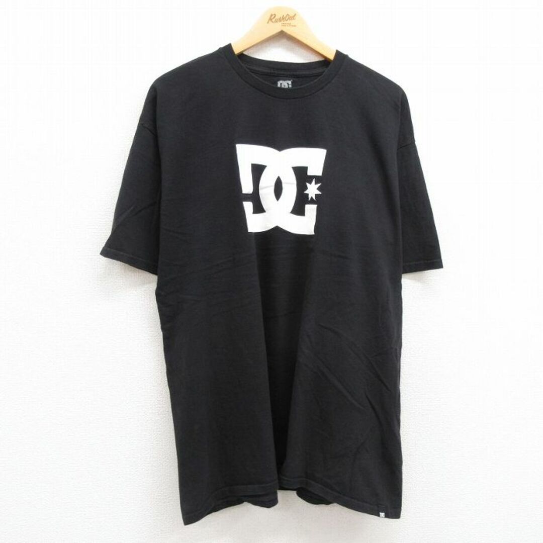 DC SHOE(ディーシーシュー)のXL★古着 半袖 Tシャツ メンズ ディーシーシューズ DC コットン クルーネック 黒 ブラック 23aug31 中古 メンズのトップス(Tシャツ/カットソー(半袖/袖なし))の商品写真